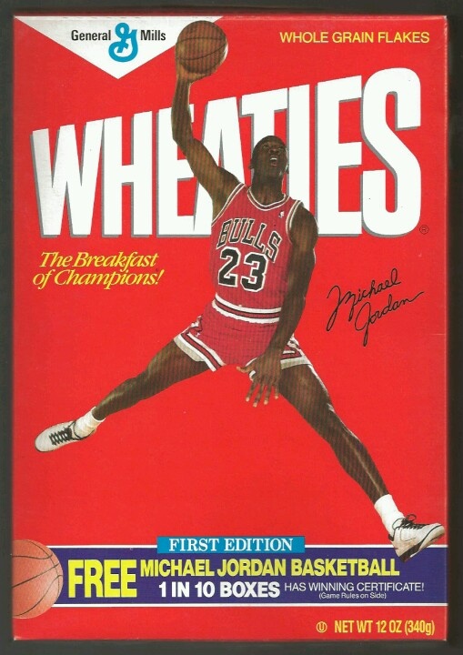 One of Michael Jordan's boxes of Wheaties.
