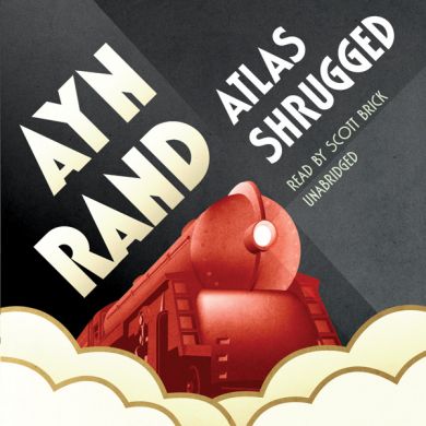 The Audiobook Cover for Ayn Rand's Atlas Shrugged. You can find it on  Amazon  and listen to yourself. I uploaded this graphic for my blog post  An Allegory of the Free Market and Capitalism, Atlas Shrugged Book Review .