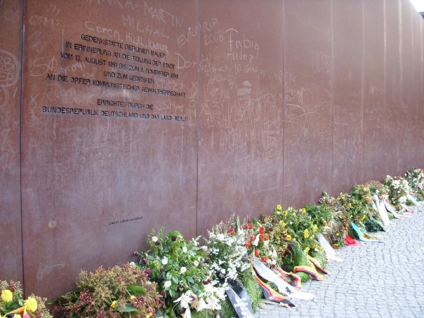 A photo of the Gedenkstätte Berliner Mauer memorial to the hundreds of people that might have died trying to cross the wall, and the thousands who suffered major disruption to their lives.