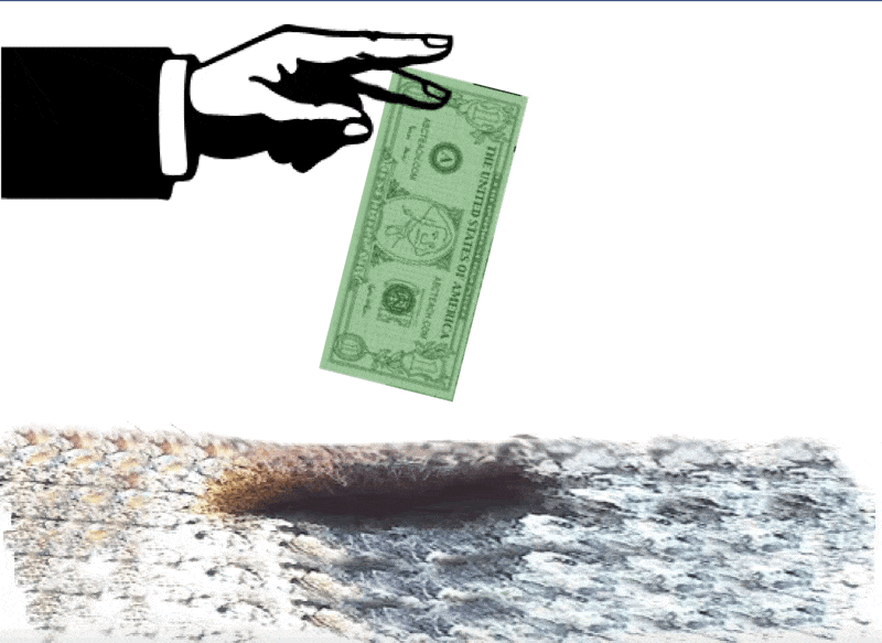 A graphic origionally I origionally made in Flash to show dollars being dropped one per second.
