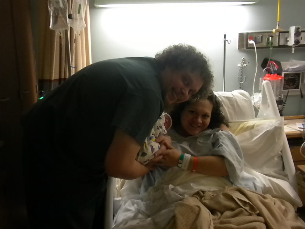 A photo of Minnie Garcia, Jacob Campbell and Mateo Campbell at Kadlec Regional Medical Center in Richland