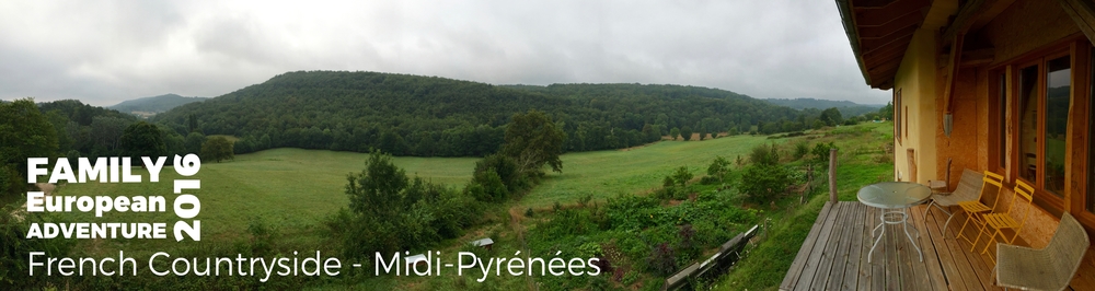 A photo from the Balcony of Sheila and Dennis house in the Commune of Fabas in the Midi-Phyrénées of the French Countryside.