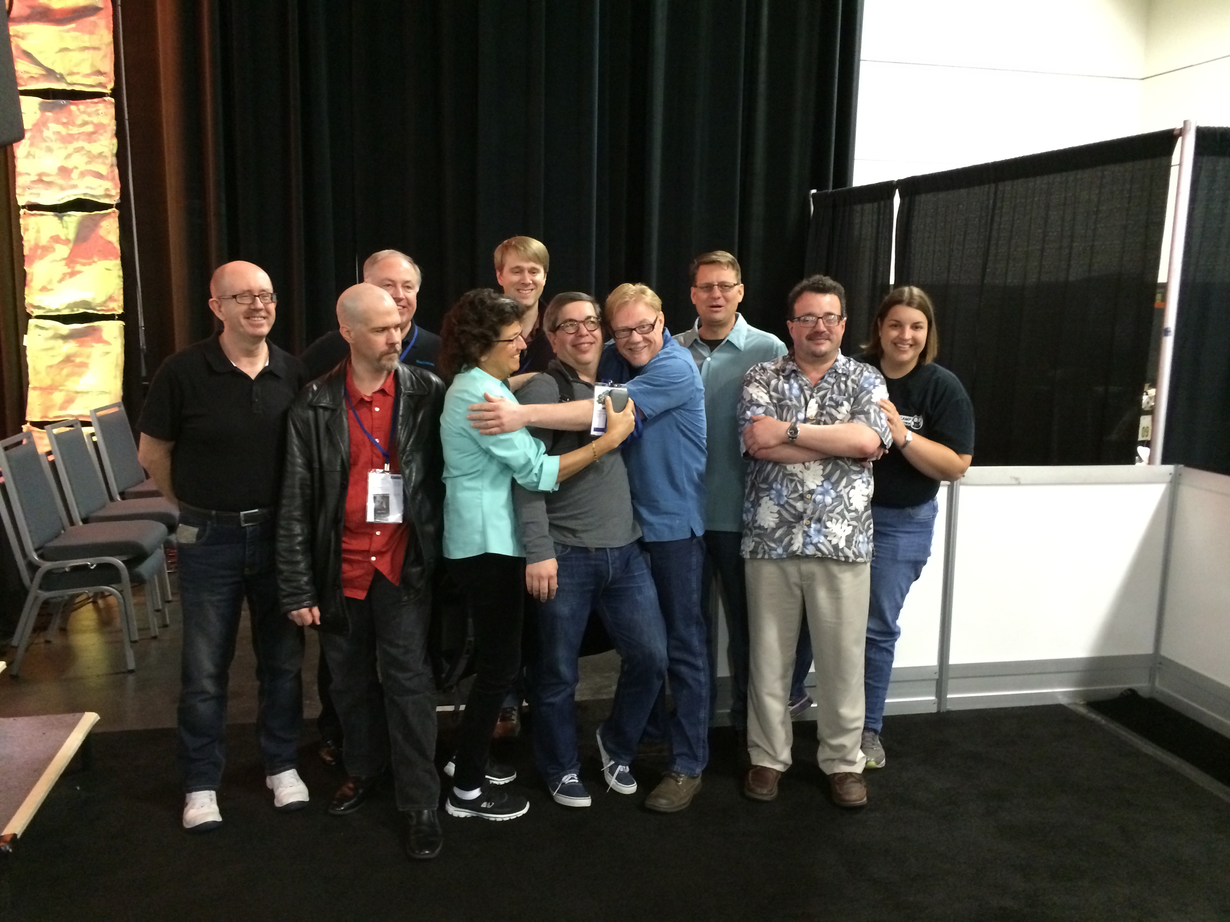  The Rock Stars! David Sparks is the one being hugged in the middle and Katie Floyd is on the far right. It was cool to get to meet them. 