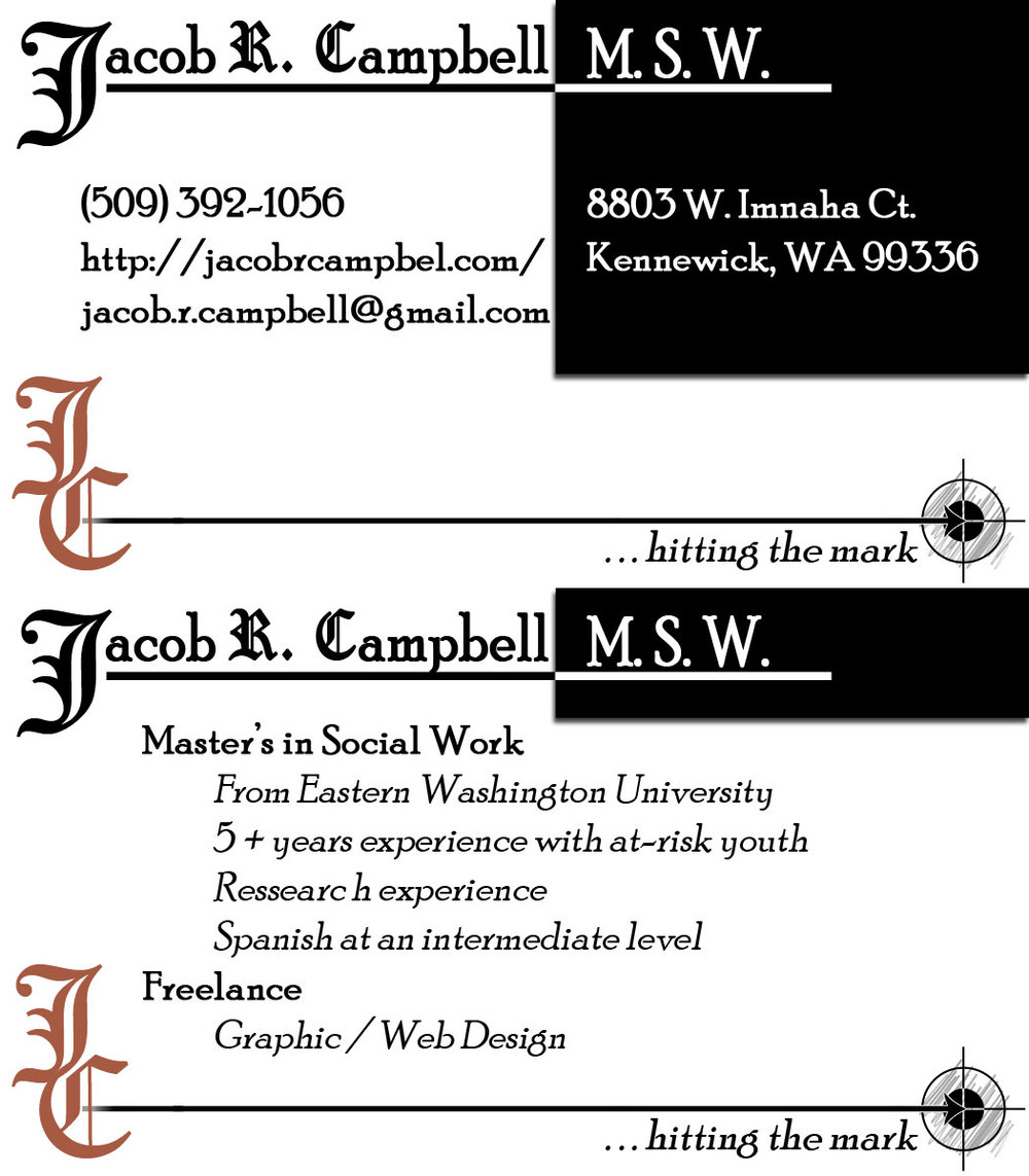 This is a Photoshop designed new version of my business card. I redesigned it to better match my website and logo. Also to look more professional and be a little bit more minimalist