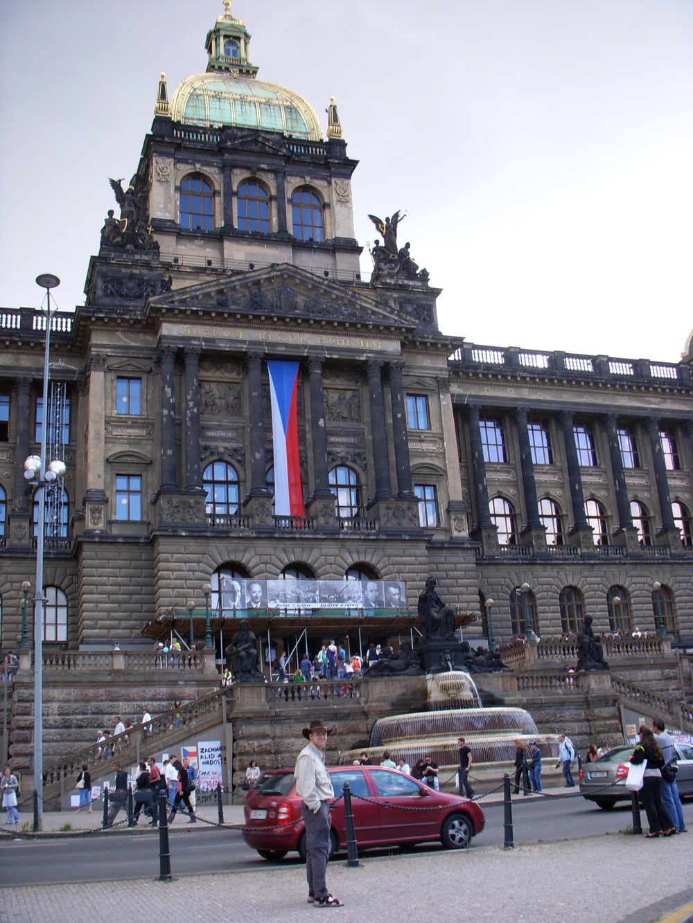   Trevor in Front of the National Museum in Prague  
