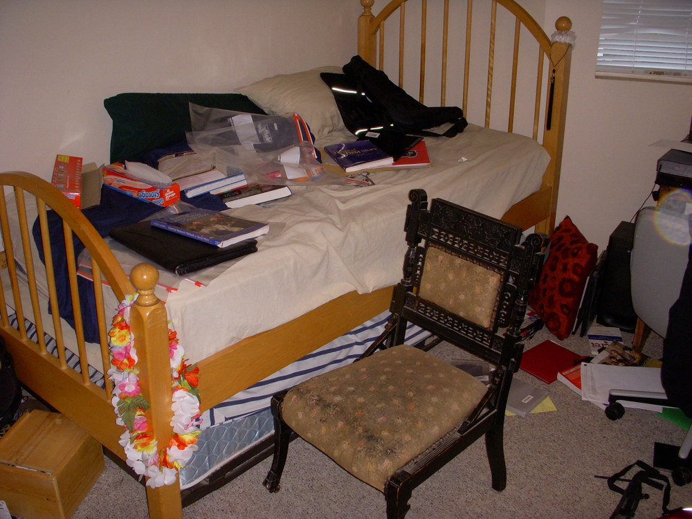  How I left my room prior to going to Europe. 