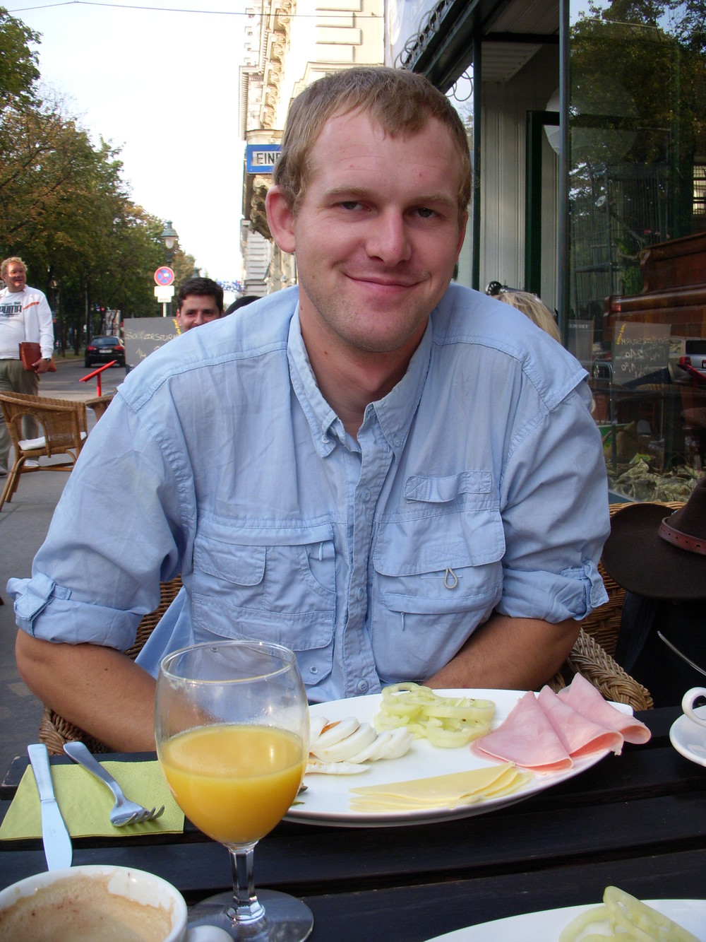 Trevor Unhappily Eating Breakfast in Vienna 