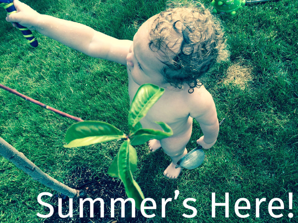  My son, Mateo, at my mom's for the 4th of July after playing in the sprinklers. 